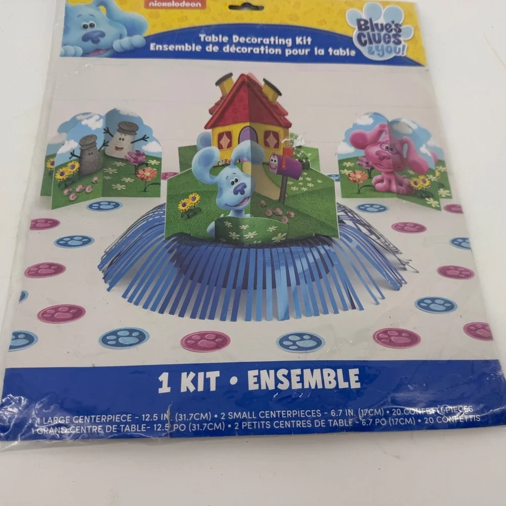 Nickelodeon Blue's Clues 23p Table Decorating Kit Centerpiece Confetti Set of 3